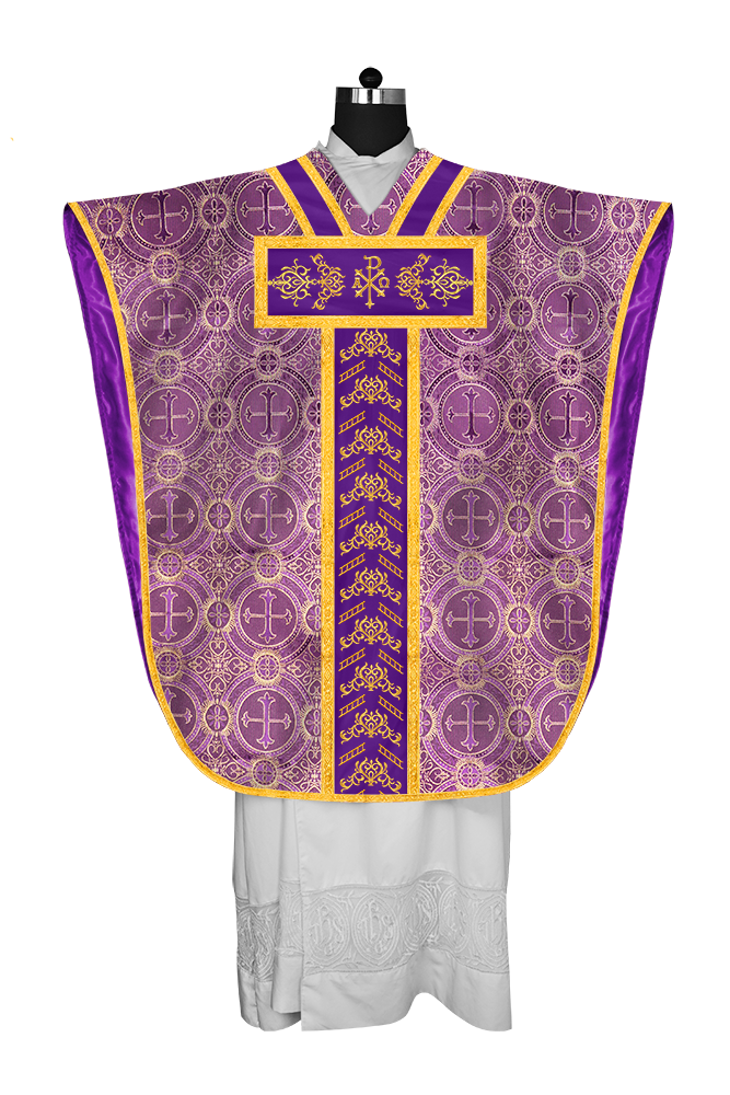 BORROMEAN CHASUBLE WITH ADORNED TRIMS