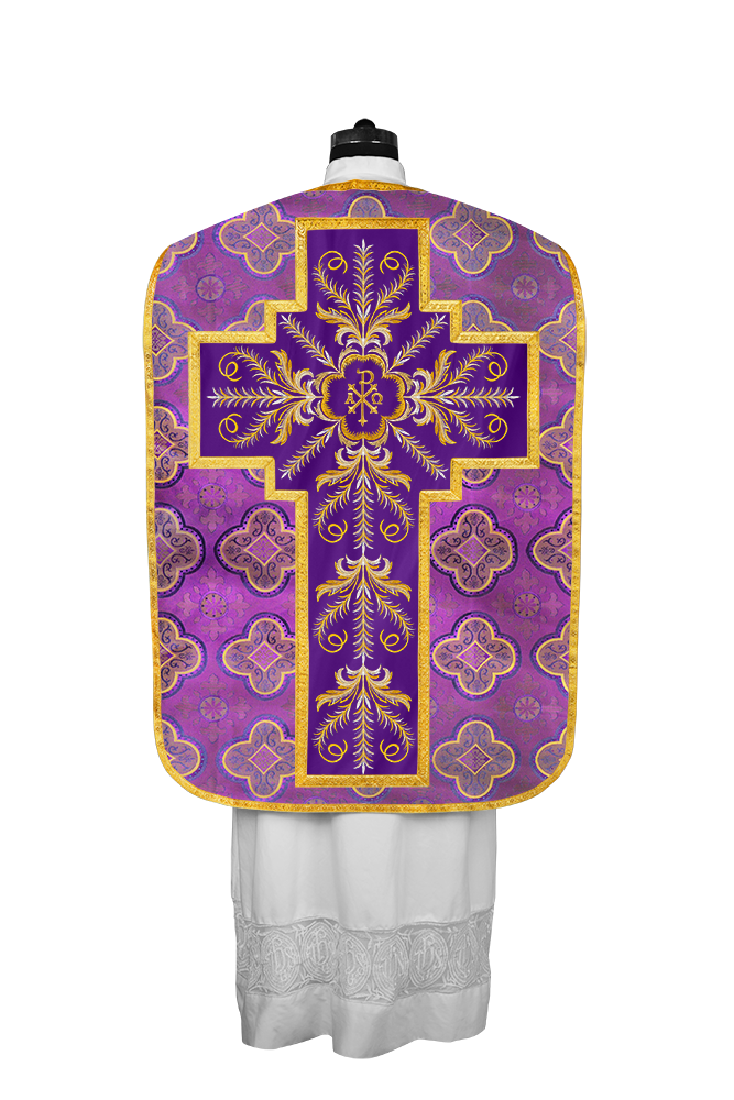 Chasuble Roman Fiddleback Vestment - Sanctus Collection