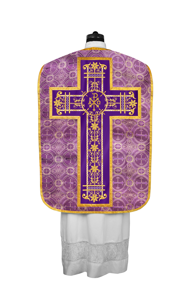 Roman embroidered chasuble vestment - Contemporary collection