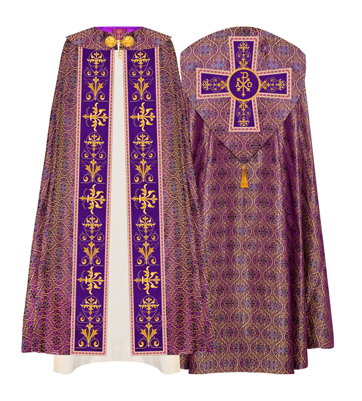 GOTHIC COPE VESTMENTS WITH COLOUR TRIMS