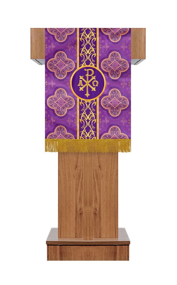 PULPIT/LECTERN WITH BRAIDED ORPHREY