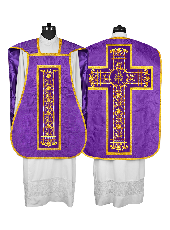 Roman embroidered chasuble vestment - Contemporary collection