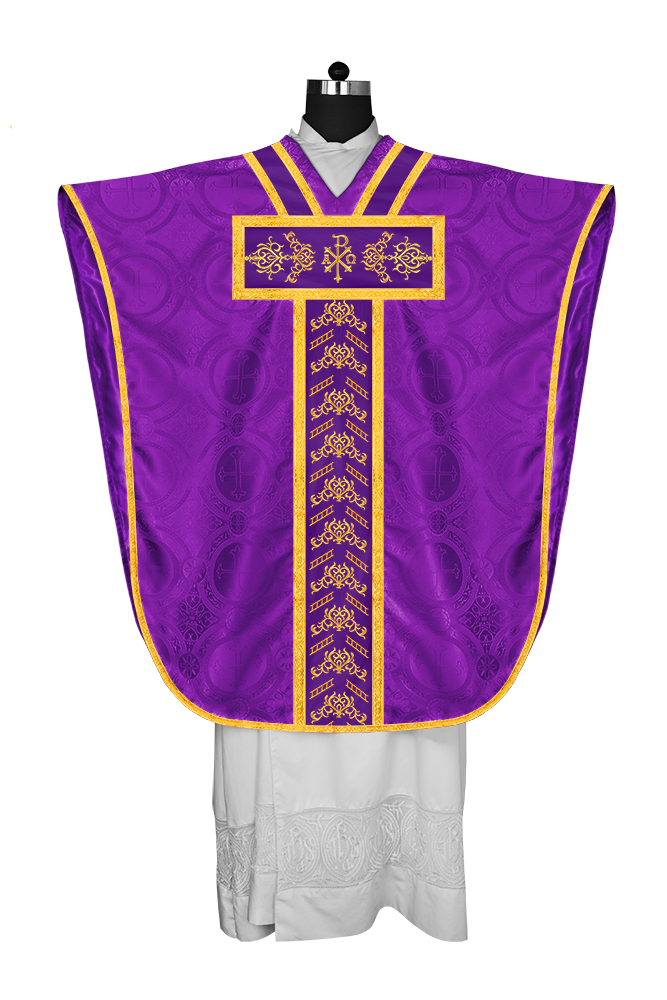 BORROMEAN CHASUBLE WITH ADORNED TRIMS