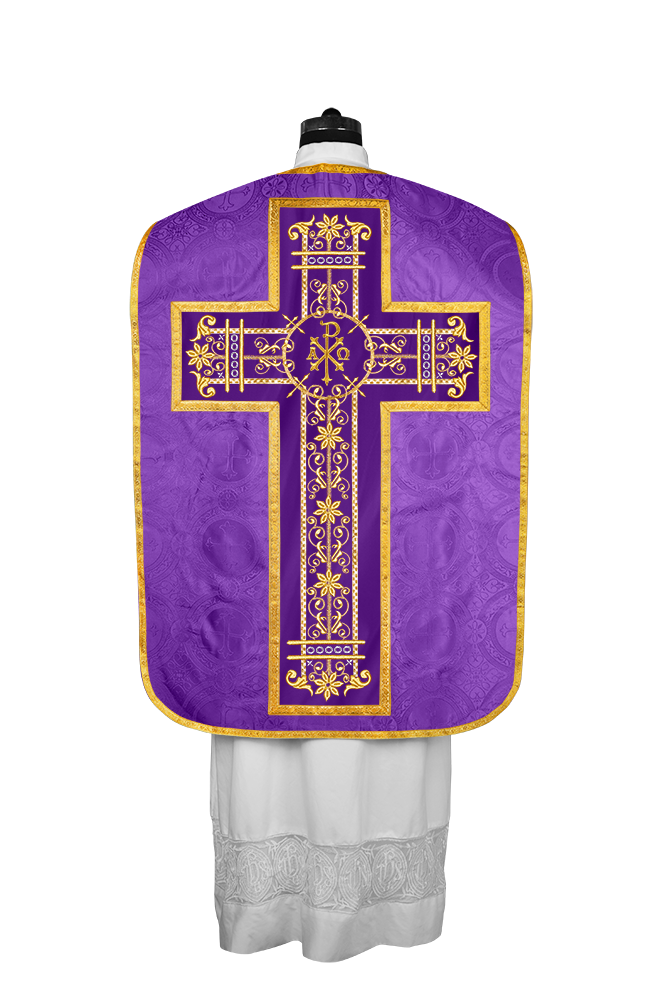 Roman embroidered chasuble vestment - Contemporary collection