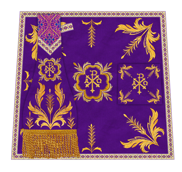 Mass Set Vestment with Embroidery Trims