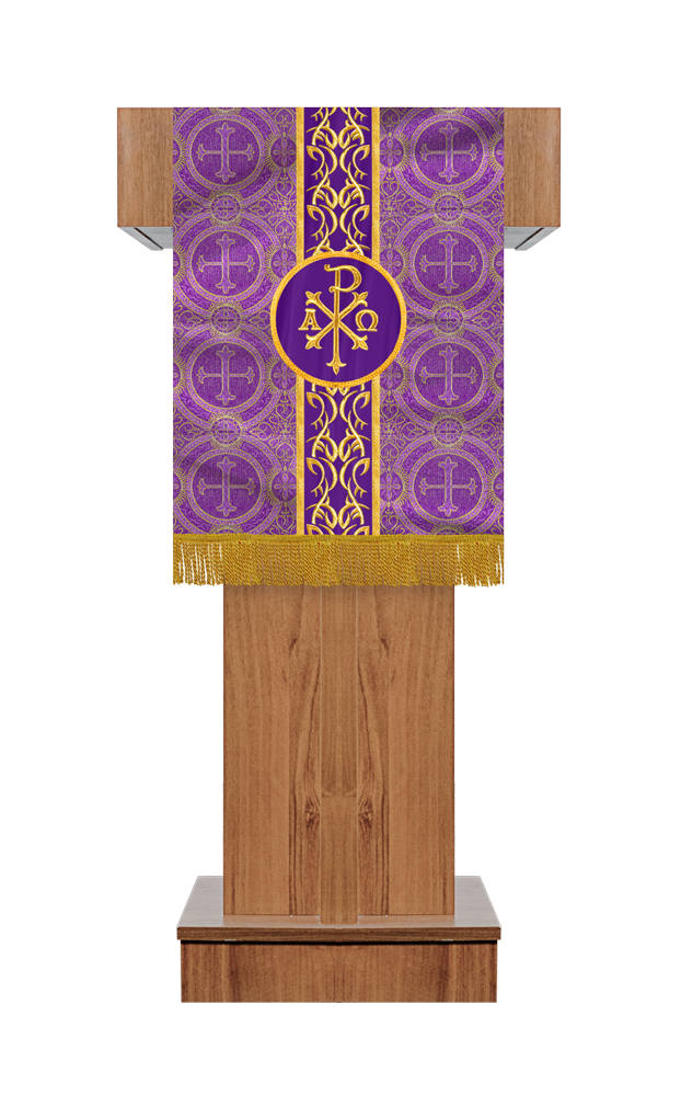PULPIT/LECTERN WITH BRAIDED ORPHREY