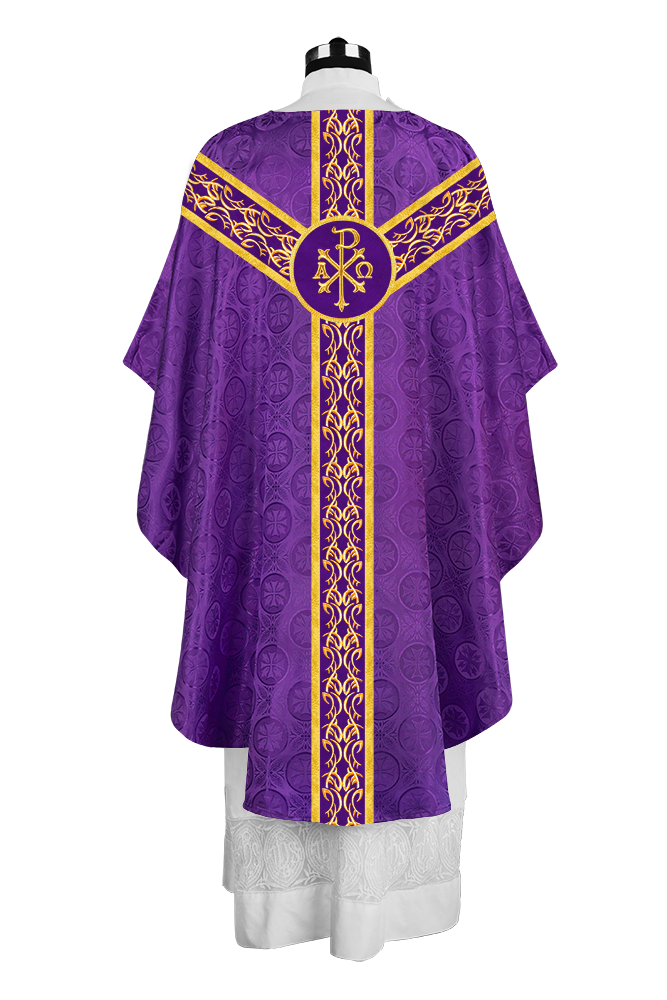 Exquisite Gothic Chasuble with Ornate Embroidery Trims