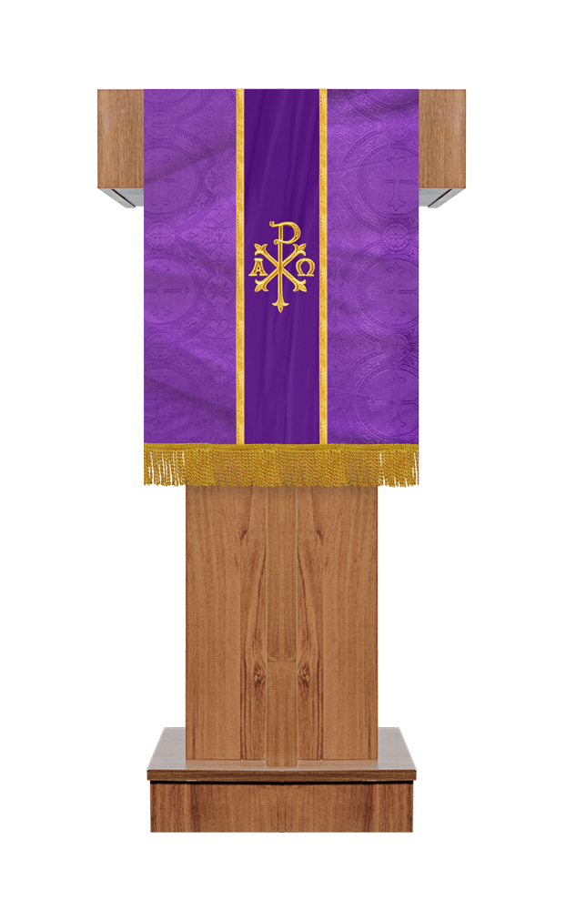 PULPIT/LECTERN WITH SPIRITUAL MOTIF