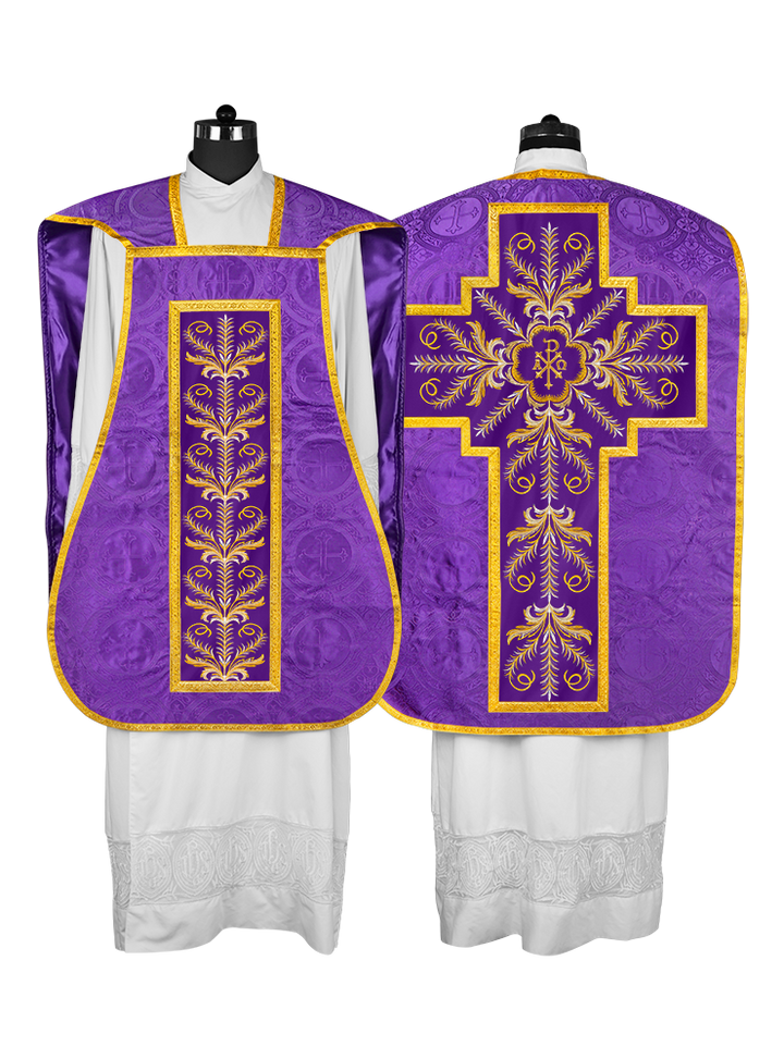Chasuble Roman Fiddleback Vestment - Sanctus Collection