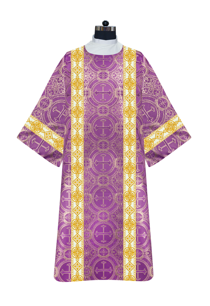 Deacon Dalmatic Vestments with white diamond lace