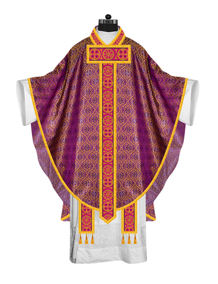 Gothic Chasuble Vestment with Braided Orphrey