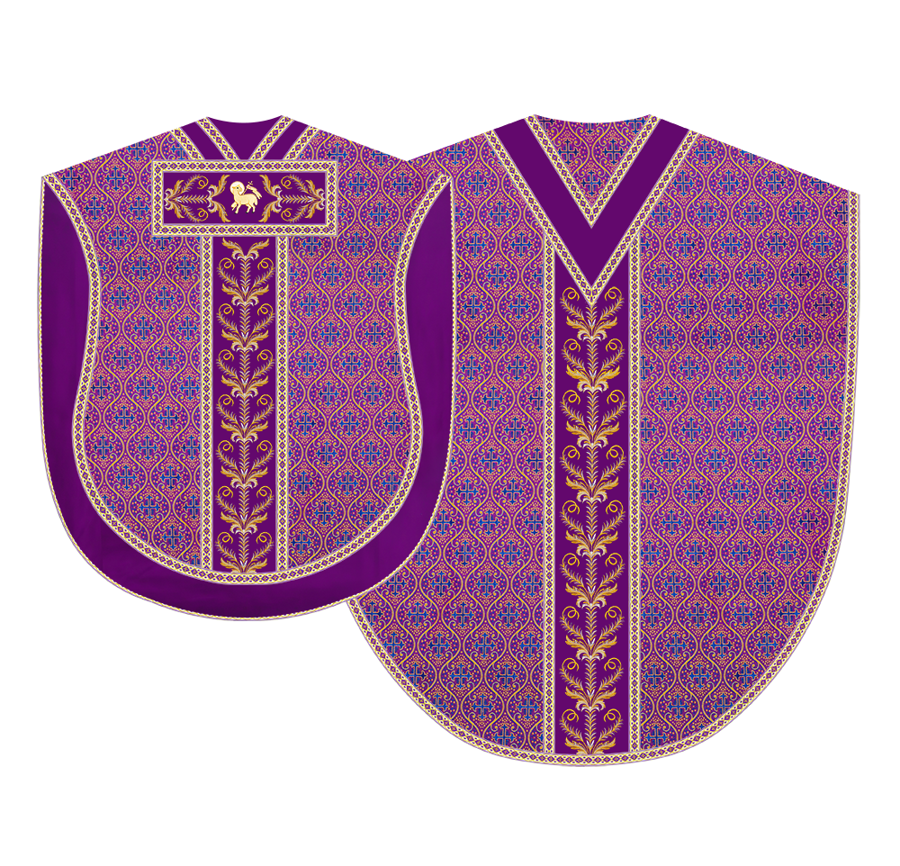 BORROMEAN CHASUBLE VESTMENT WITH LITURGICAL TRIMS