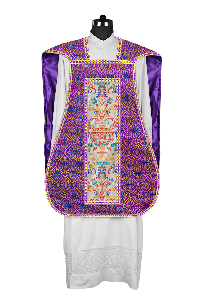 Coronation Tapestry Roman Chasuble with Braided Trims