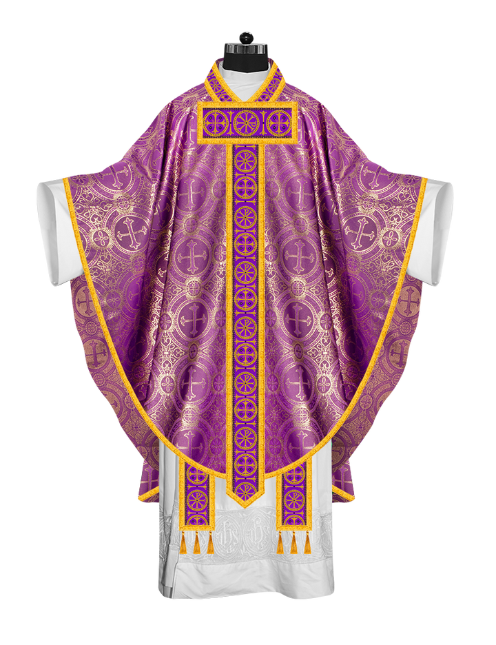 Gothic Chasuble with Delicate Pax Lace