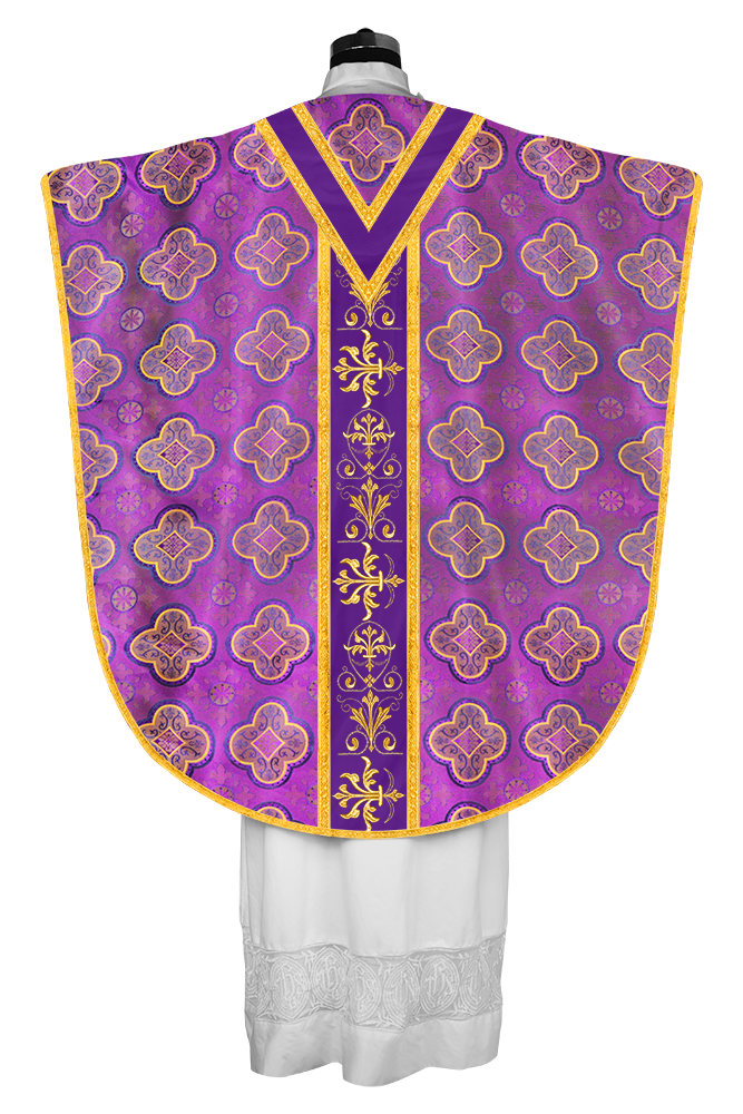 ST PHILIP NERI CHASUBLE WITH EMBROIDERED LACE