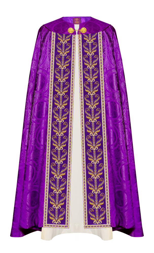 GOTHIC COPE VESTMENTS ADORNED WITH DETAILED BRAIDS