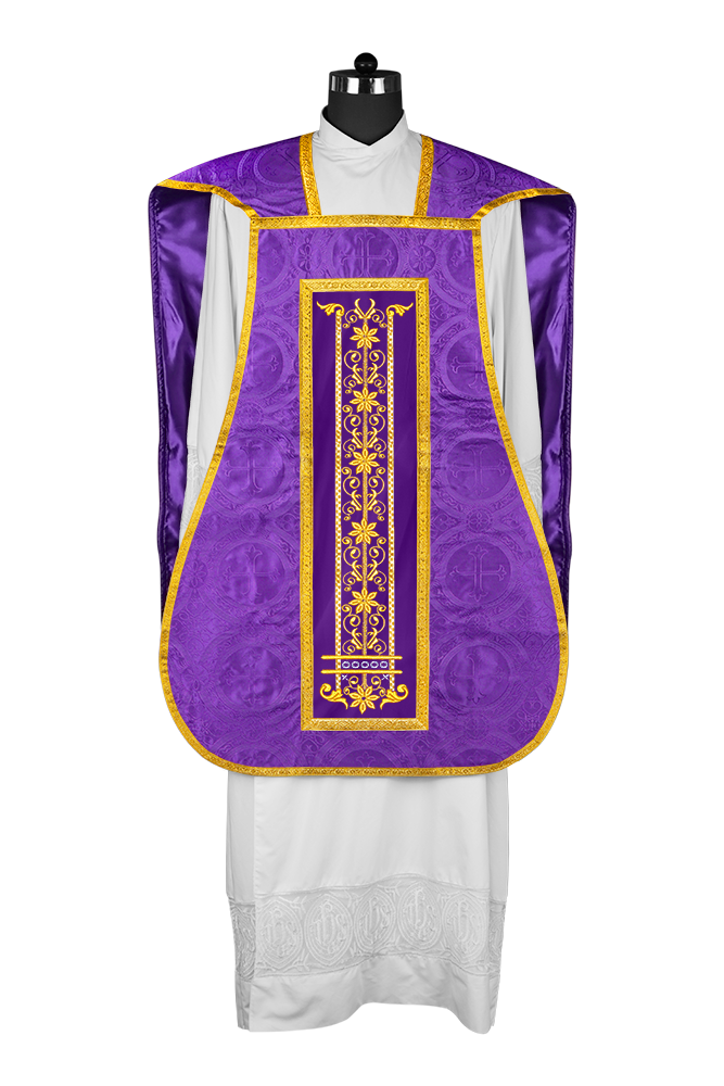 Roman embroidered chasuble vestment - Contemporary collection