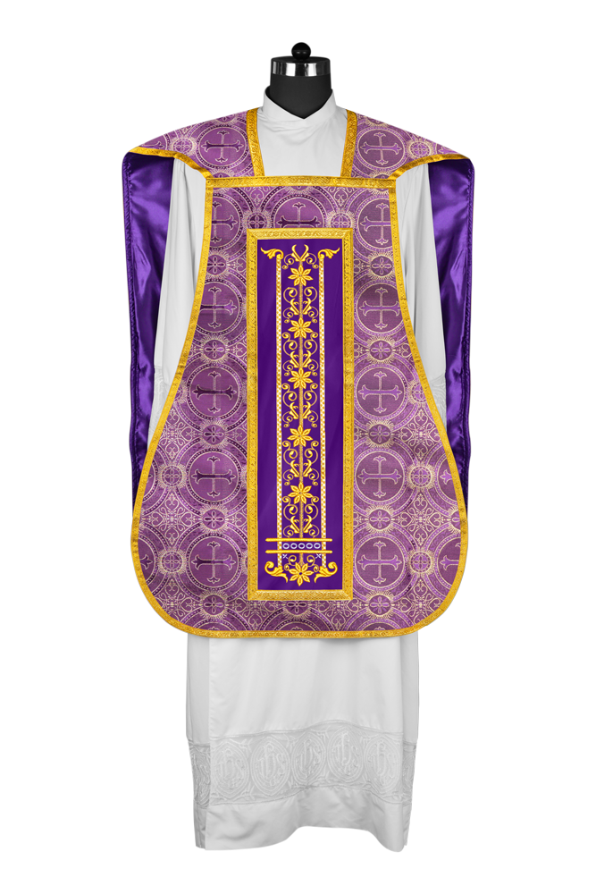 Roman embroidered chasuble vestment - Contemporary collection