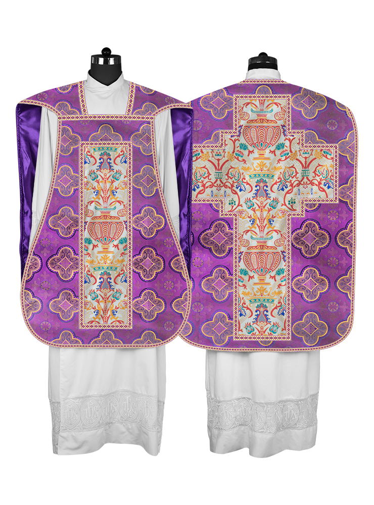 Coronation Tapestry Roman Chasuble with Braided Trims