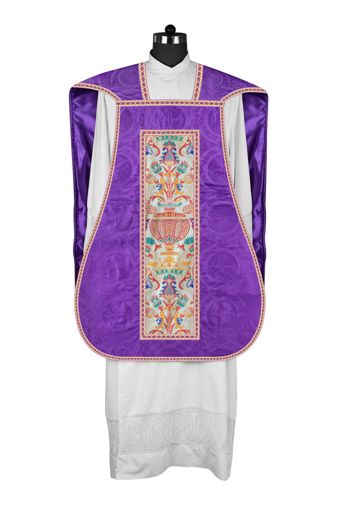 Coronation Tapestry Roman Chasuble with Braided Trims
