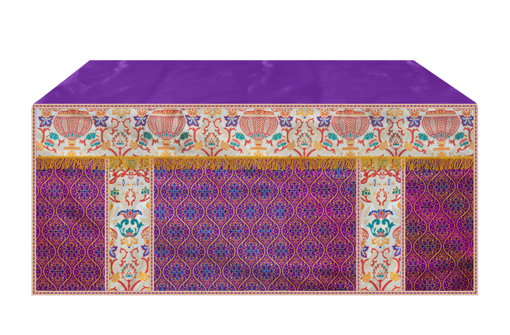 CORONATION TAPESTRY ALTAR CLOTH WITH TRIMS
