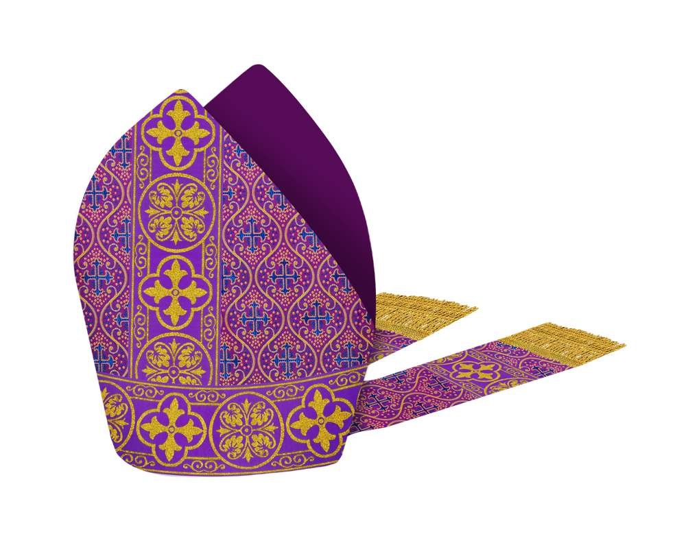 Mitre with Cross and Floral Braided Orphrey