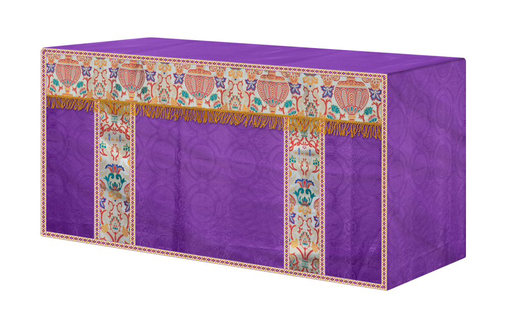 CORONATION TAPESTRY ALTAR CLOTH WITH TRIMS