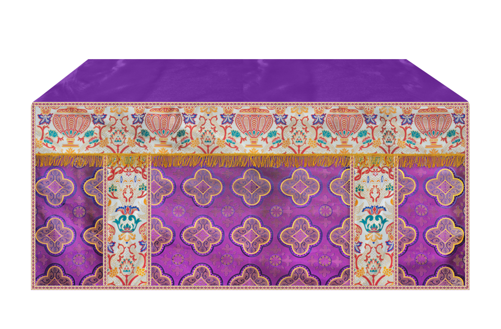 CORONATION TAPESTRY ALTAR CLOTH WITH TRIMS