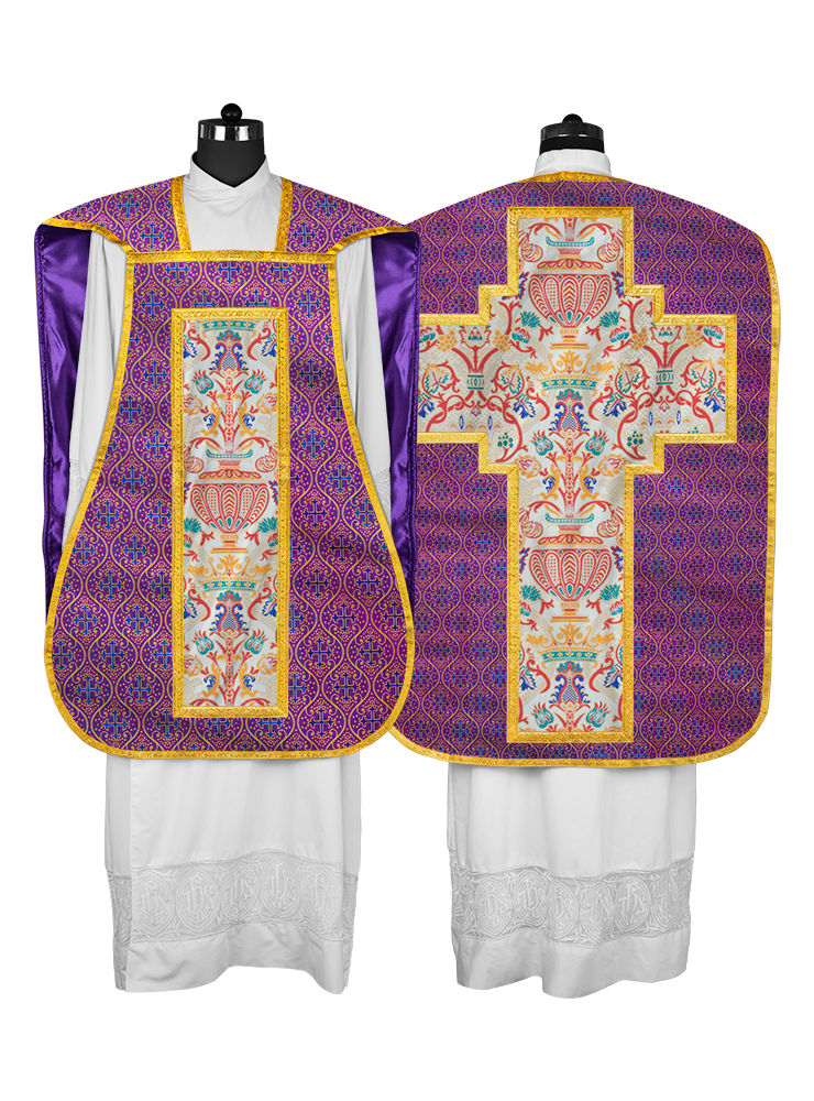 Coronation Tapestry Roman Chasuble with Braided Trims