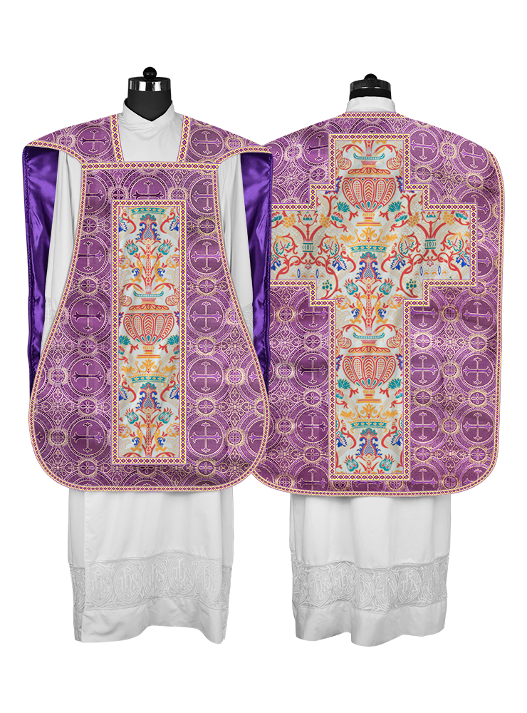 Coronation Tapestry Roman Chasuble with Braided Trims