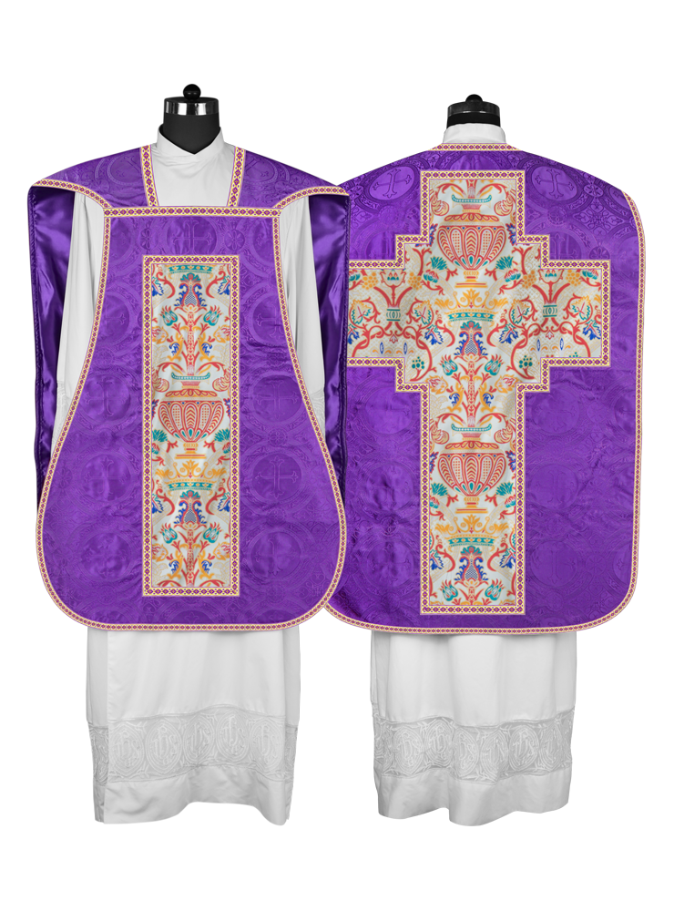 Coronation Tapestry Roman Chasuble with Braided Trims