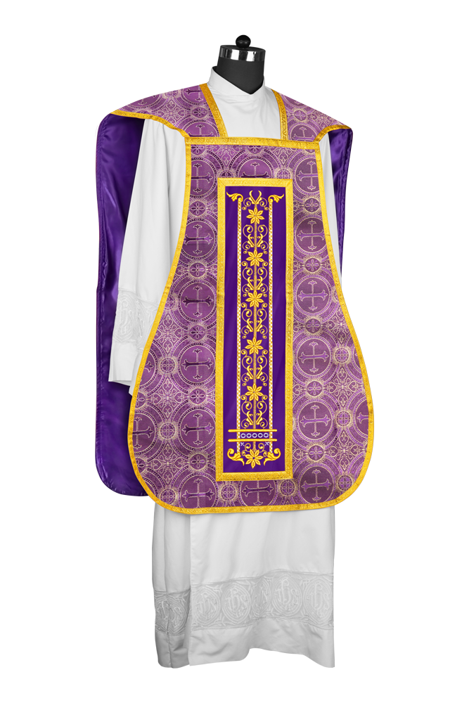 Roman embroidered chasuble vestment - Contemporary collection