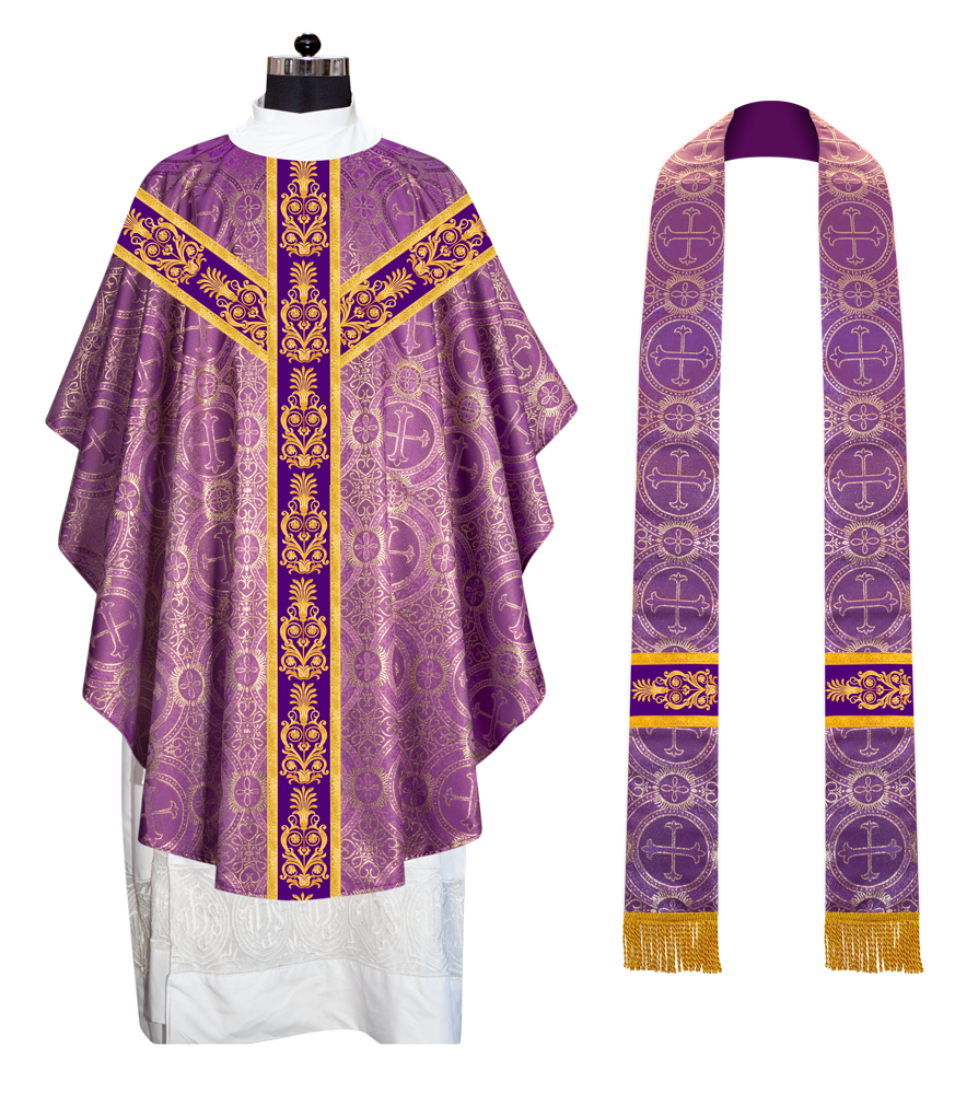 Gothic Style Chasuble with Ornate Lace