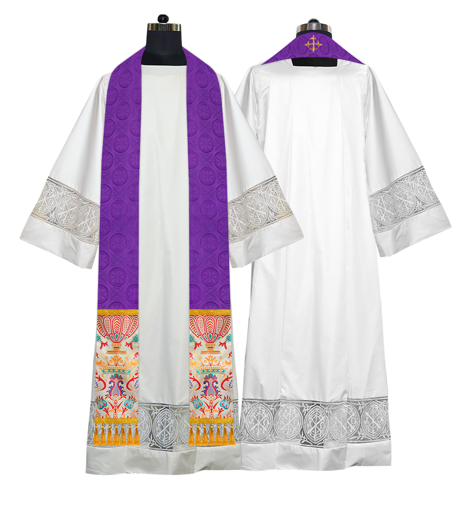 Handmade Liturgical Stole in Coronation Tapestry