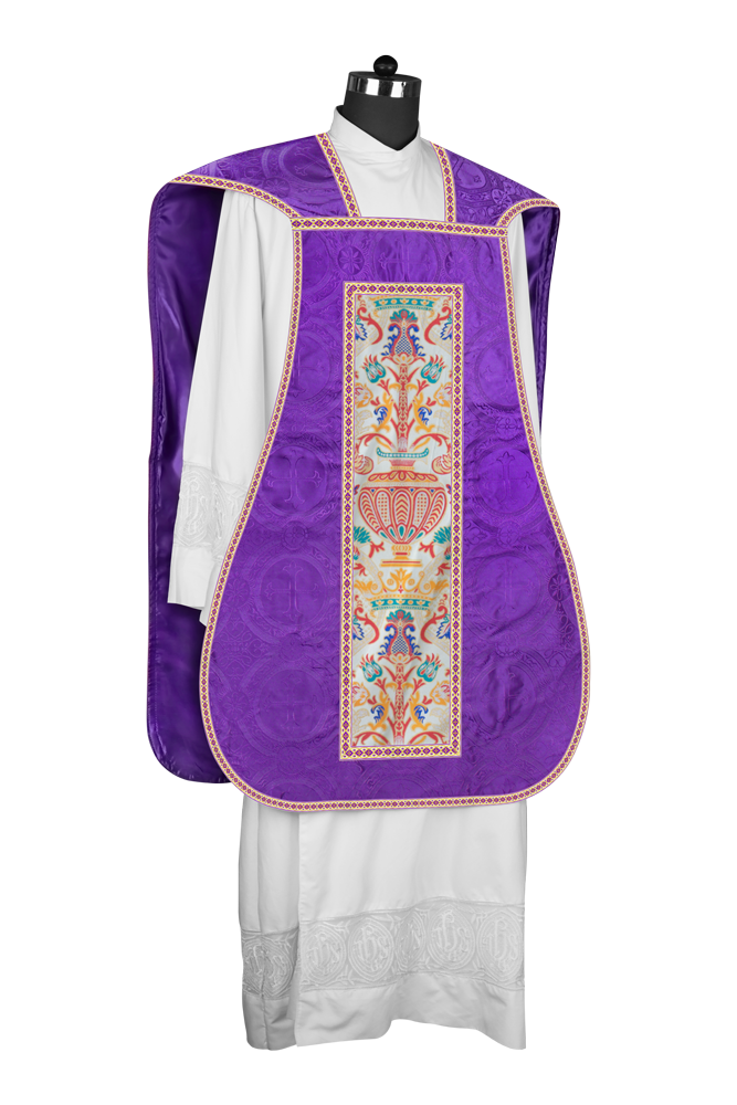Coronation Tapestry Roman Chasuble with Braided Trims