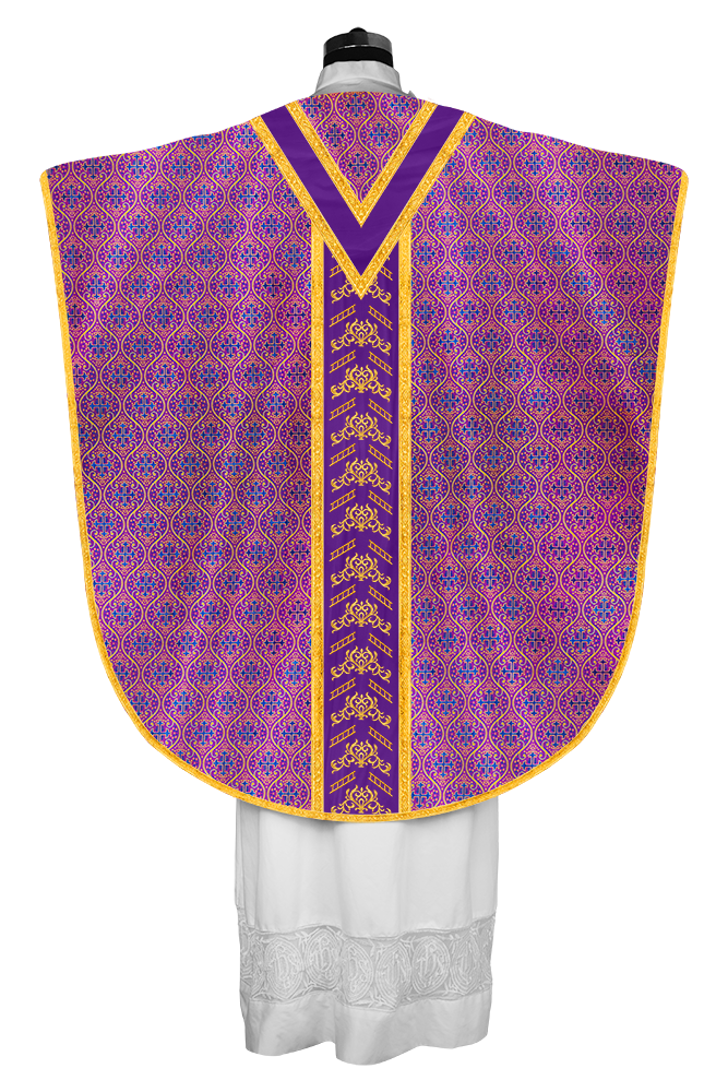 BORROMEAN CHASUBLE WITH ADORNED TRIMS