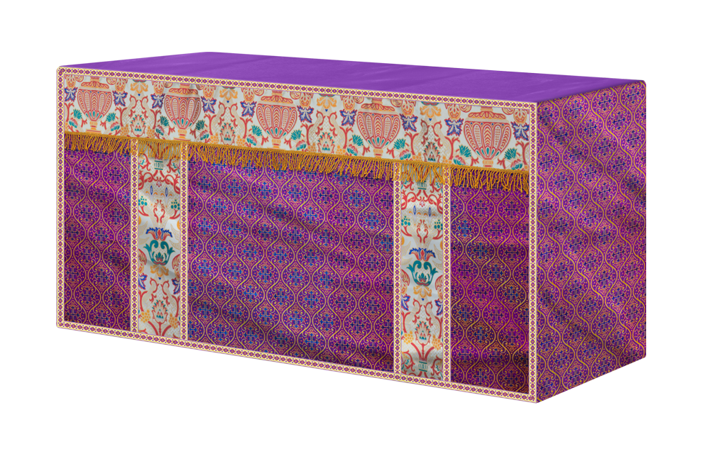 CORONATION TAPESTRY ALTAR CLOTH WITH TRIMS