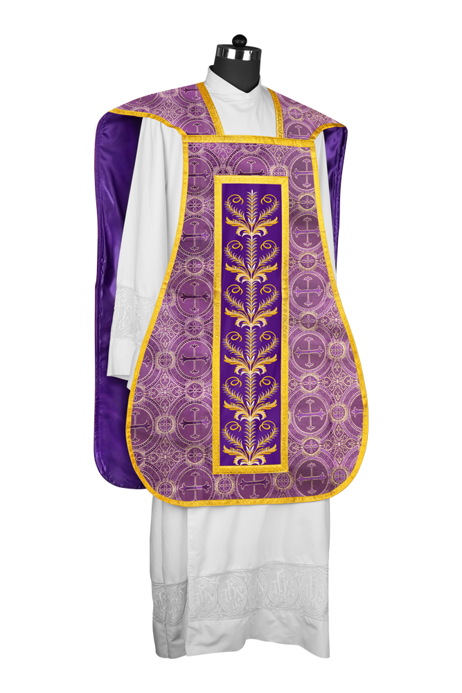 Chasuble Roman Fiddleback Vestment - Sanctus Collection