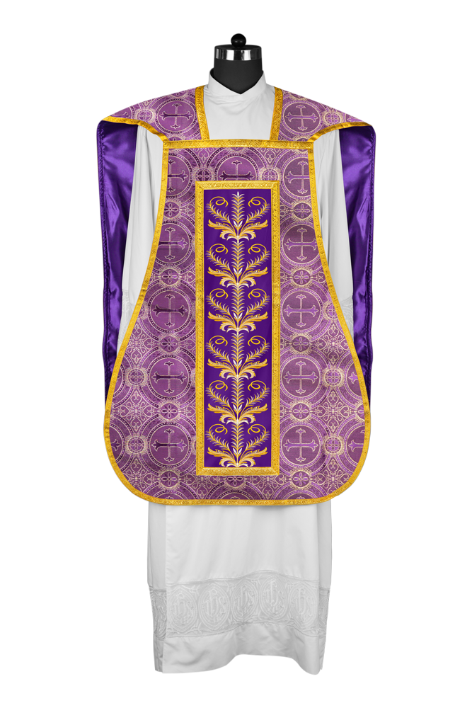 Chasuble Roman Fiddleback Vestment - Sanctus Collection