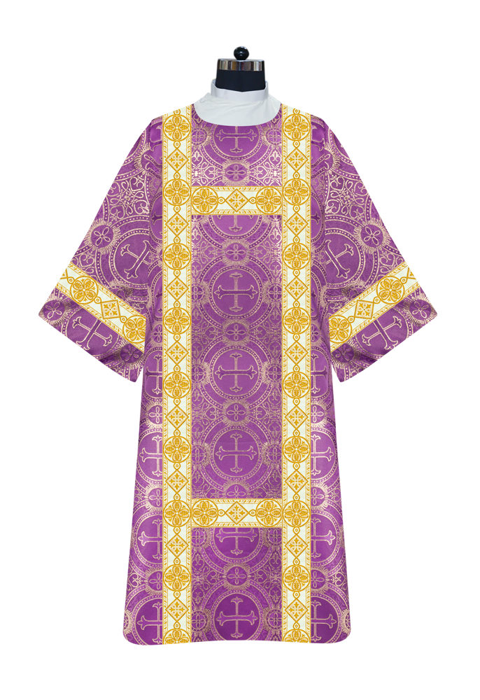 Deacon Dalmatic Vestments with white diamond lace