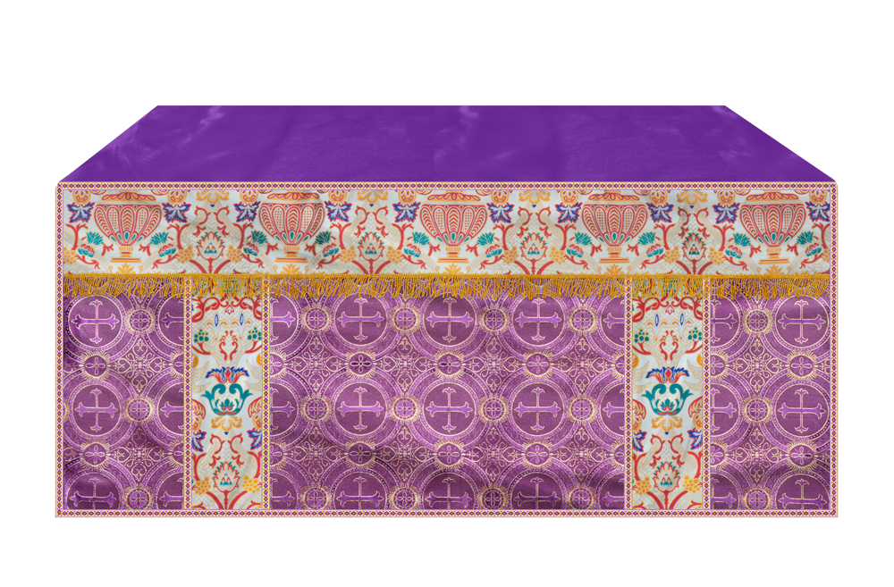 CORONATION TAPESTRY ALTAR CLOTH WITH TRIMS