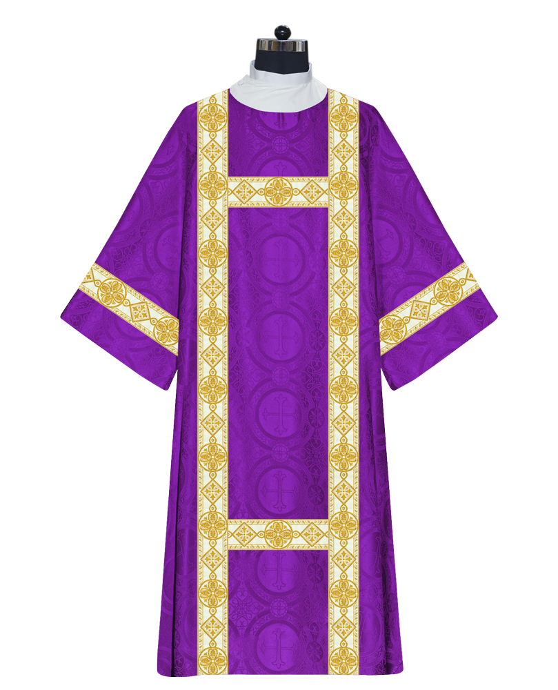 Deacon Dalmatic Vestments with white diamond lace