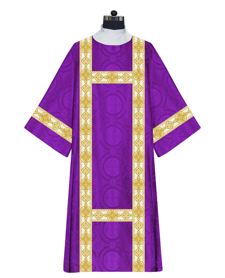 Deacon Dalmatic Vestments with white diamond lace