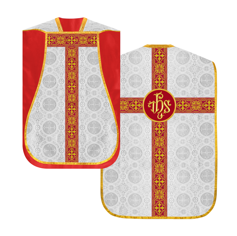 Fiddleback Vestment with Motif and Woven Braided Trims