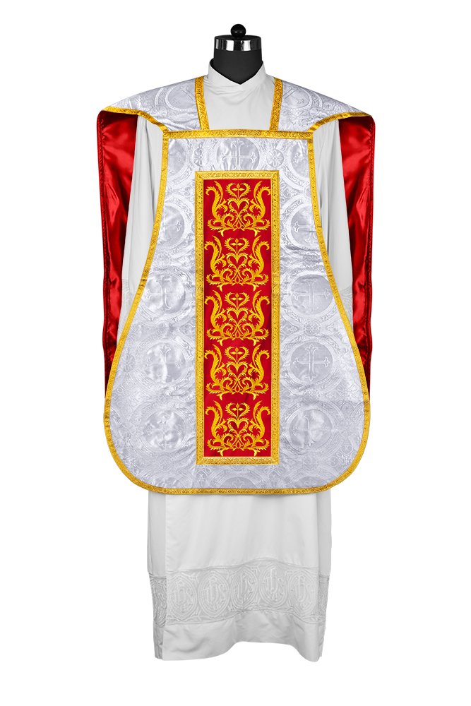 Fiddleback vestment with golden orphrey - Spiritus Collection