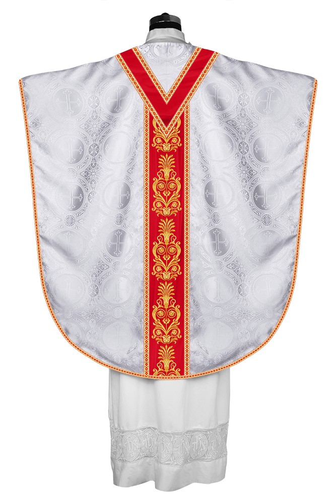 BORROMEAN CHASUBLE VESTMENT WITH DETAILED BRAIDS AND TRIMS