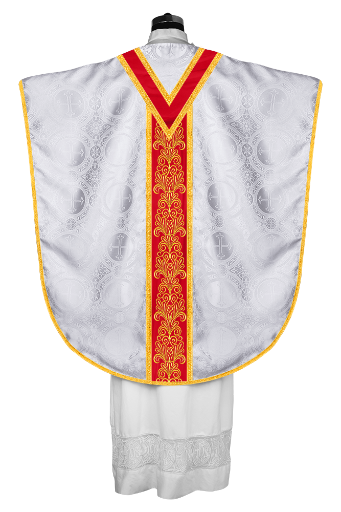 BORROMEAN CHASUBLE WITH EMBROIDERED LACE