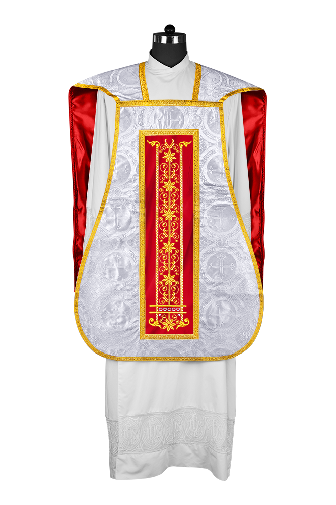 Roman embroidered chasuble vestment - Contemporary collection