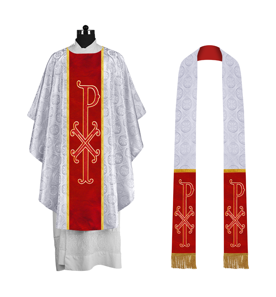 Gothic Chasuble with Ornate PAX Design