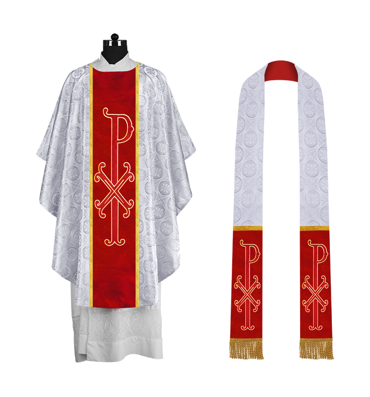 Gothic Chasuble with Ornate PAX Design